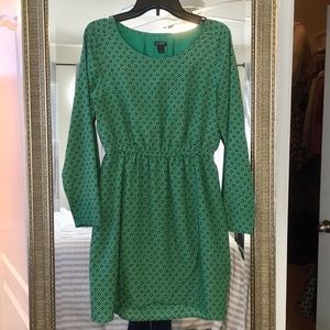 Green JCrew Patterned Dress